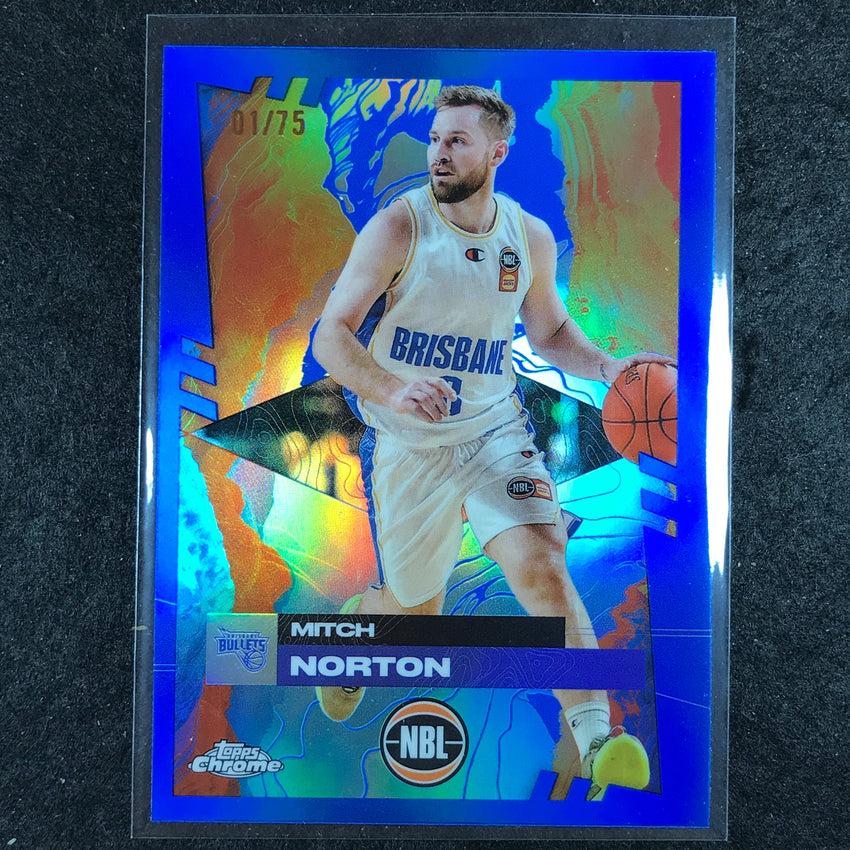 2024-25 Topps Chrome NBL MITCH NORTON Base Blue 1/75 #16