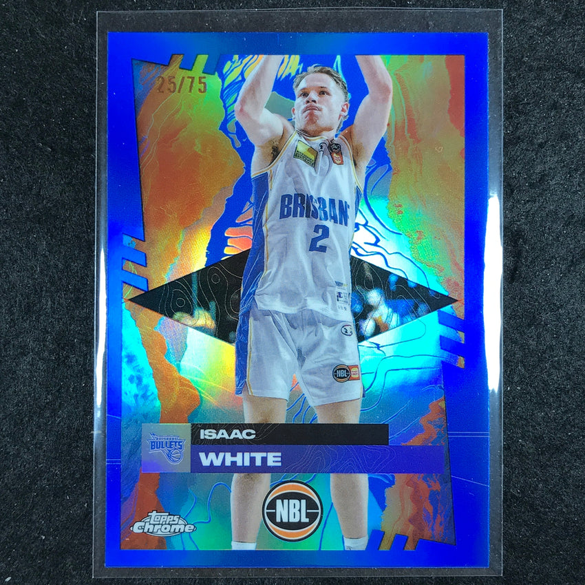 2024-25 Topps Chrome NBL ISAAC WHITE Base Blue 25/75 #17