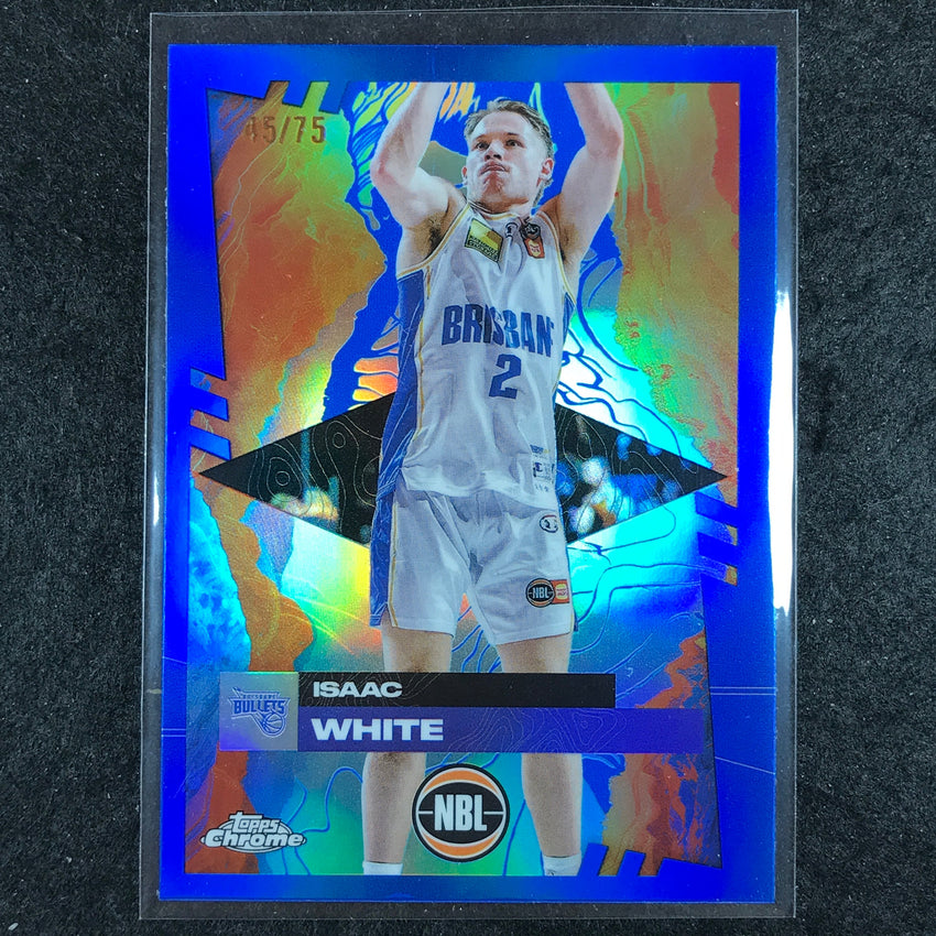2024-25 Topps Chrome NBL ISAAC WHITE Base Blue 45/75 #17