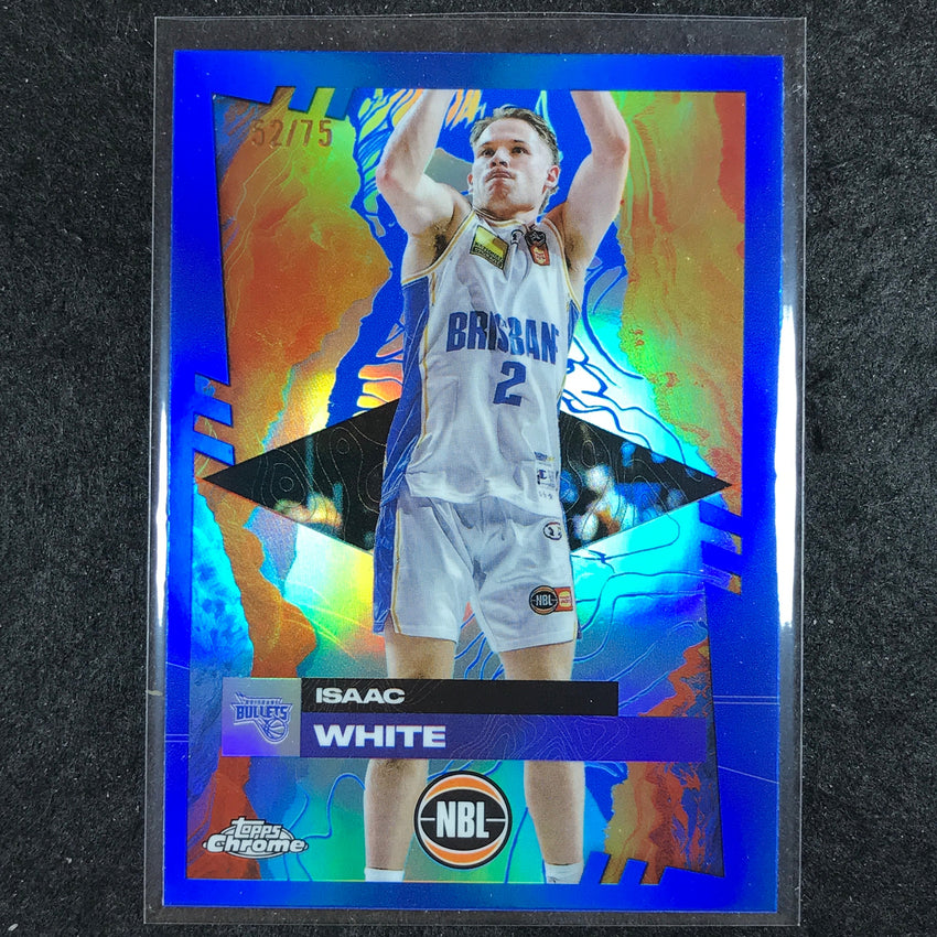 2024-25 Topps Chrome NBL ISAAC WHITE Base Blue 52/75 #17
