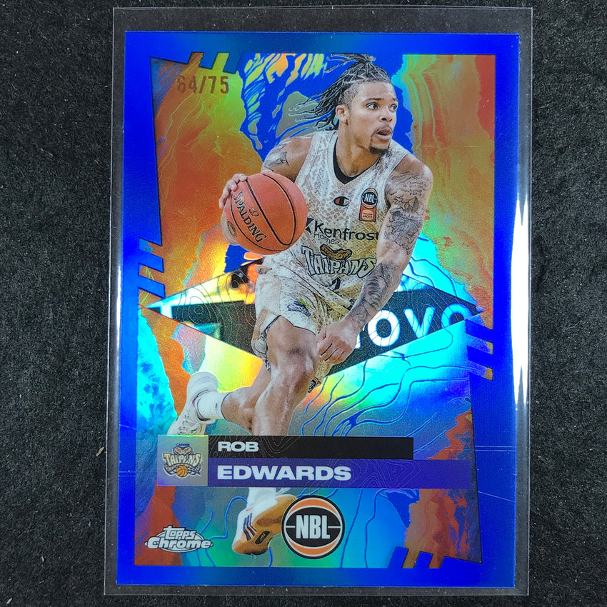 2024-25 Topps Chrome NBL ROB EDWARDS Base Blue 64/75 #24