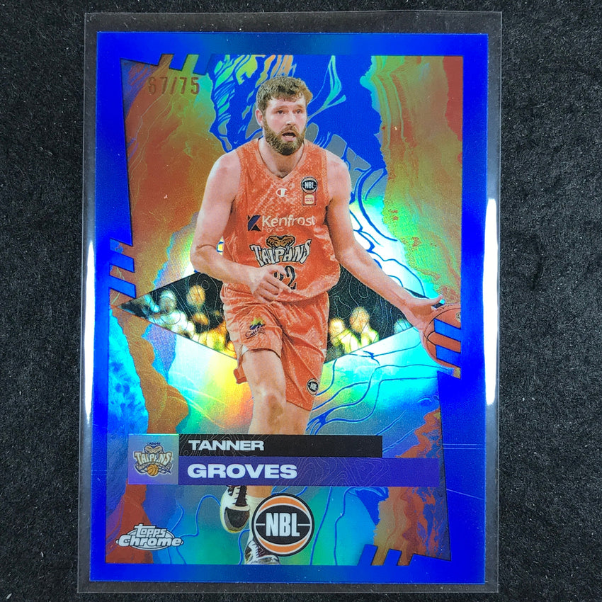 2024-25 Topps Chrome NBL TANNER GROVES Base Blue 67/75 #25