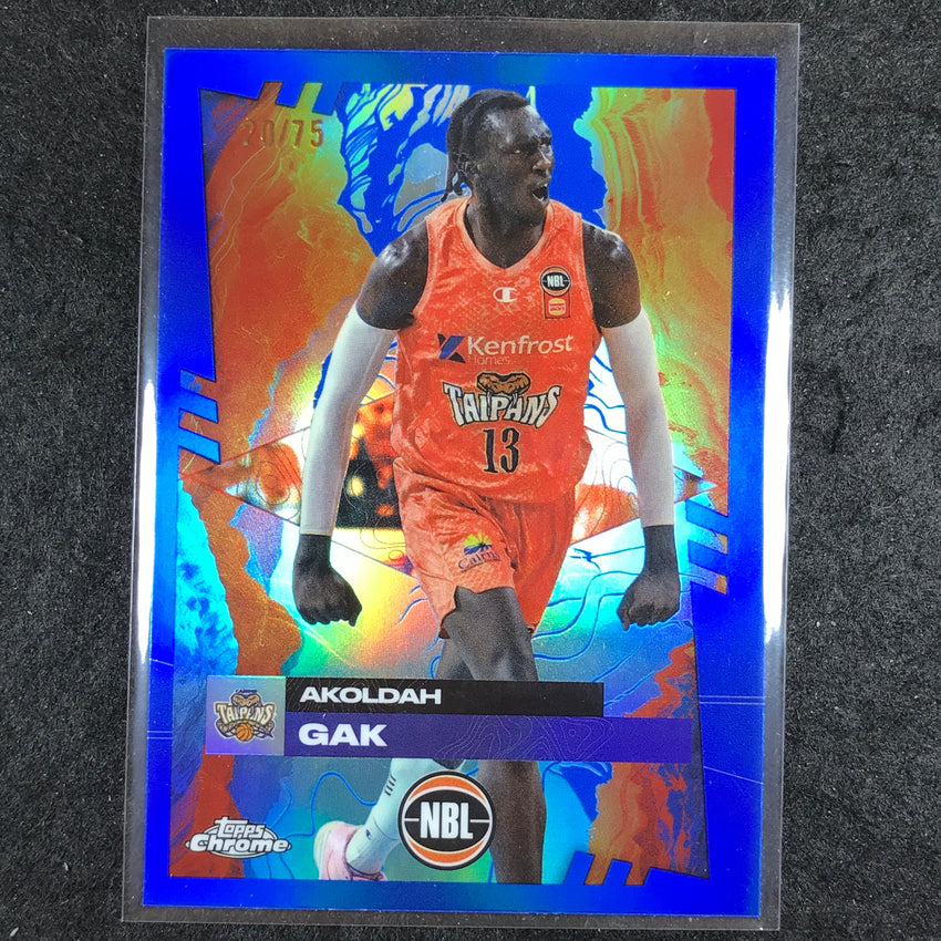 2024-25 Topps Chrome NBL AKOLDAH GAK Base Blue 20/75 #29