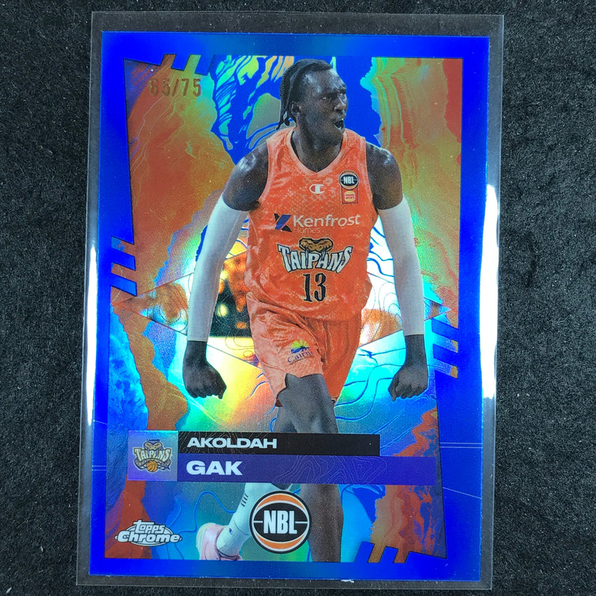 2024-25 Topps Chrome NBL AKOLDAH GAK Base Blue 65/75 #29