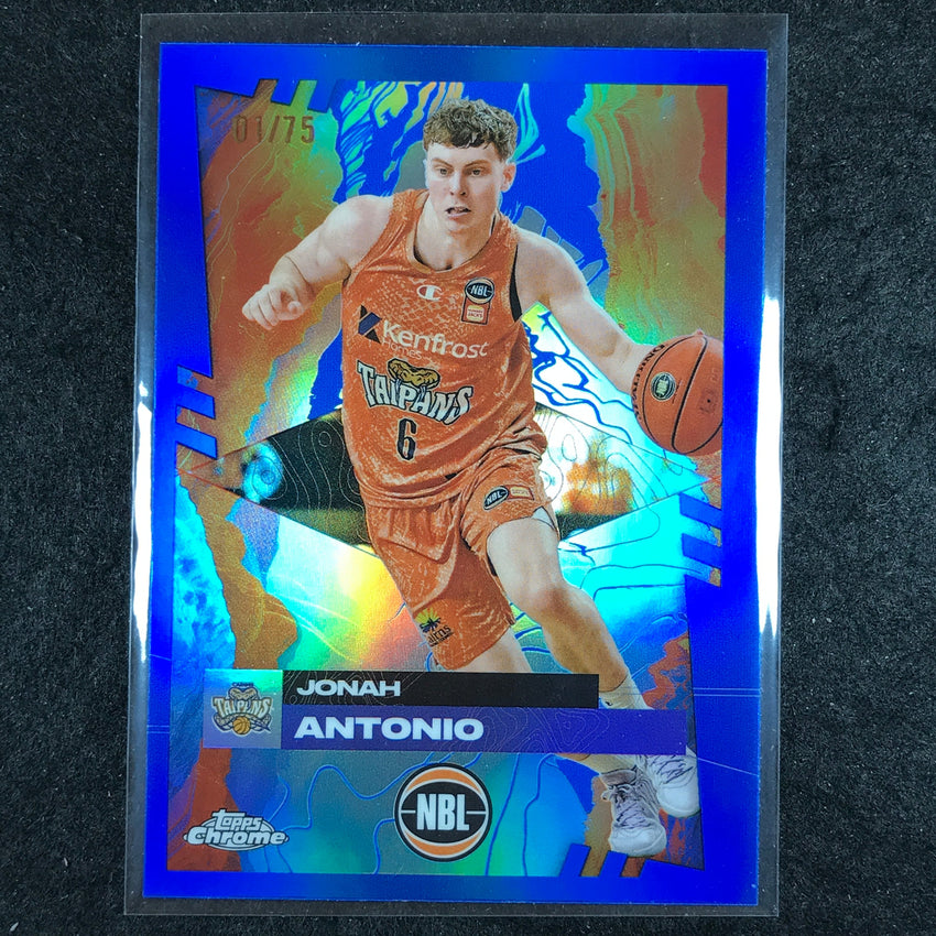 2024-25 Topps Chrome NBL JONAH ANTONIO Base Blue 1/75 #30