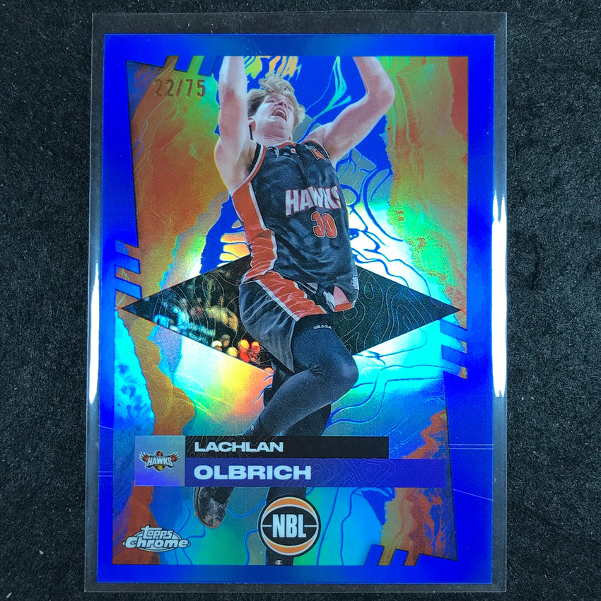 2024-25 Topps Chrome NBL LACHLAN OLBRICH Base Blue 22/75 #33