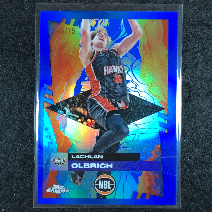 2024-25 Topps Chrome NBL LACHLAN OLBRICH Base Blue 46/75 #33