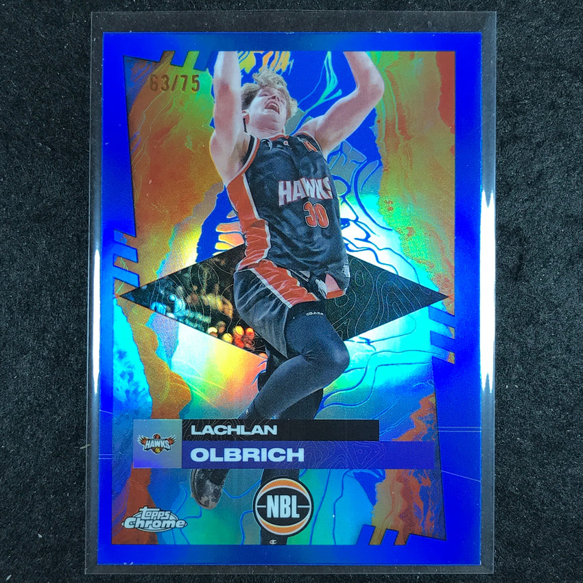2024-25 Topps Chrome NBL LACHLAN OLBRICH Base Blue 63/75 #33