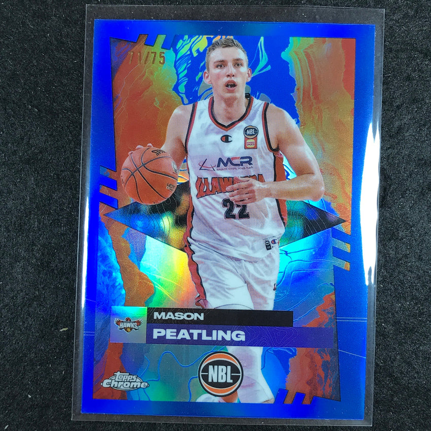 2024-25 Topps Chrome NBL MASON PEATLING Base Blue 71/75 #34