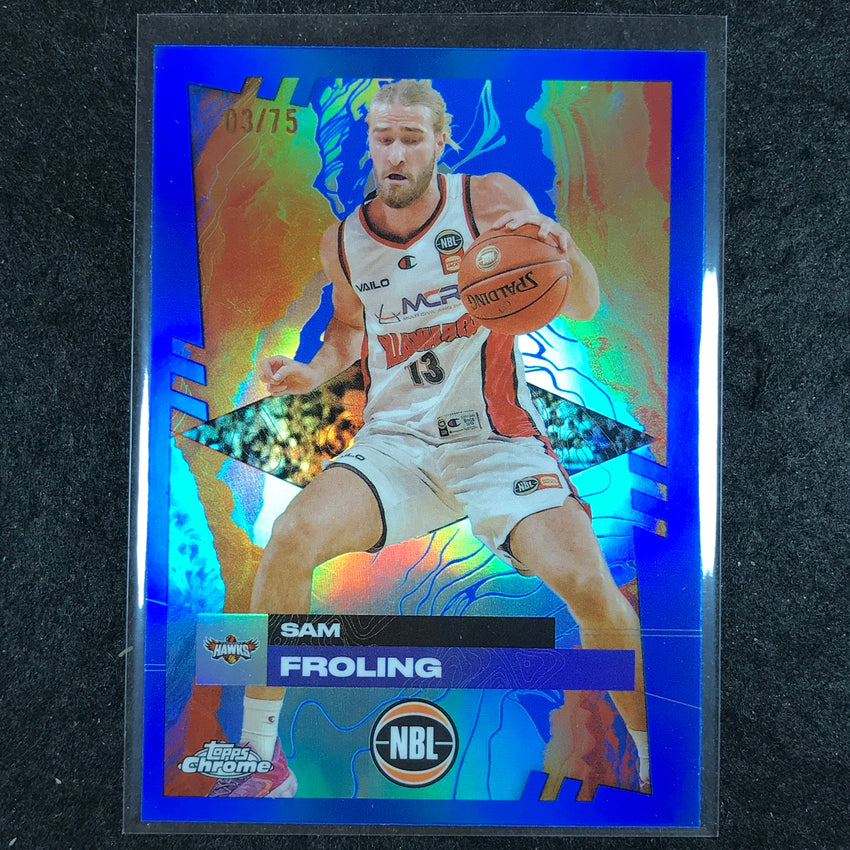 2024-25 Topps Chrome NBL SAM FROLING Base Blue 3/75 #35