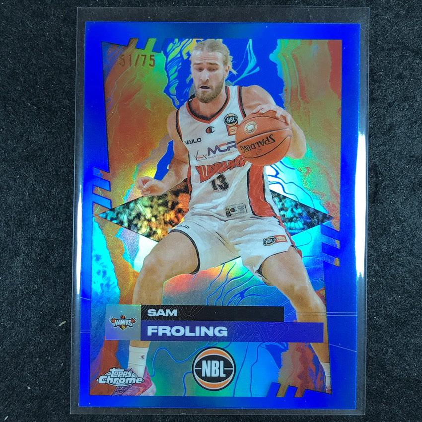 2024-25 Topps Chrome NBL SAM FROLING Base Blue 51/75 #35