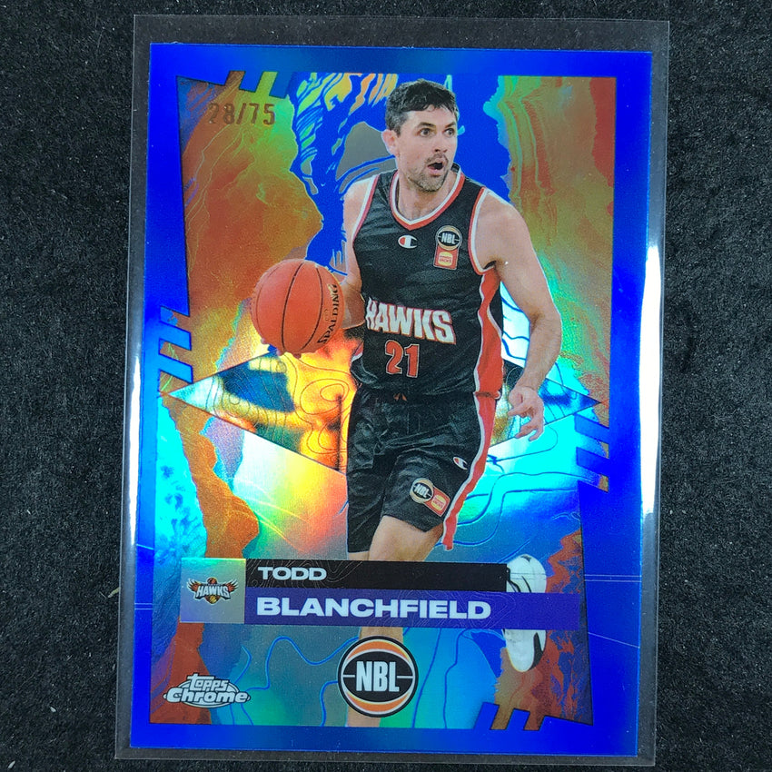 2024-25 Topps Chrome NBL TODD BLANCHFIELD Base Blue 28/75 #36