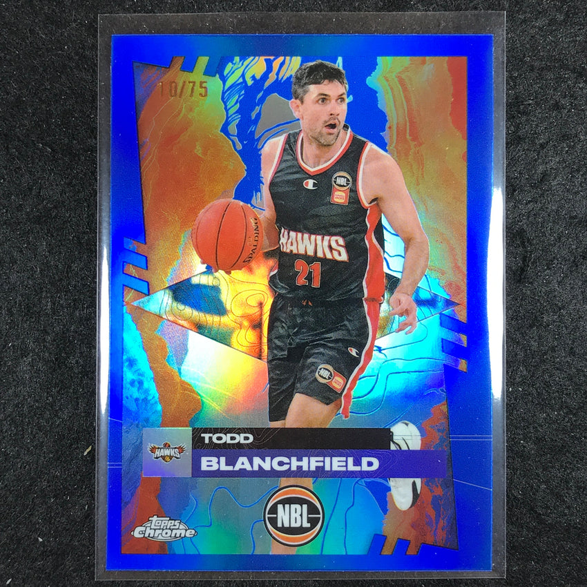 2024-25 Topps Chrome NBL TODD BLANCHFIELD Base Blue 10/75 #36