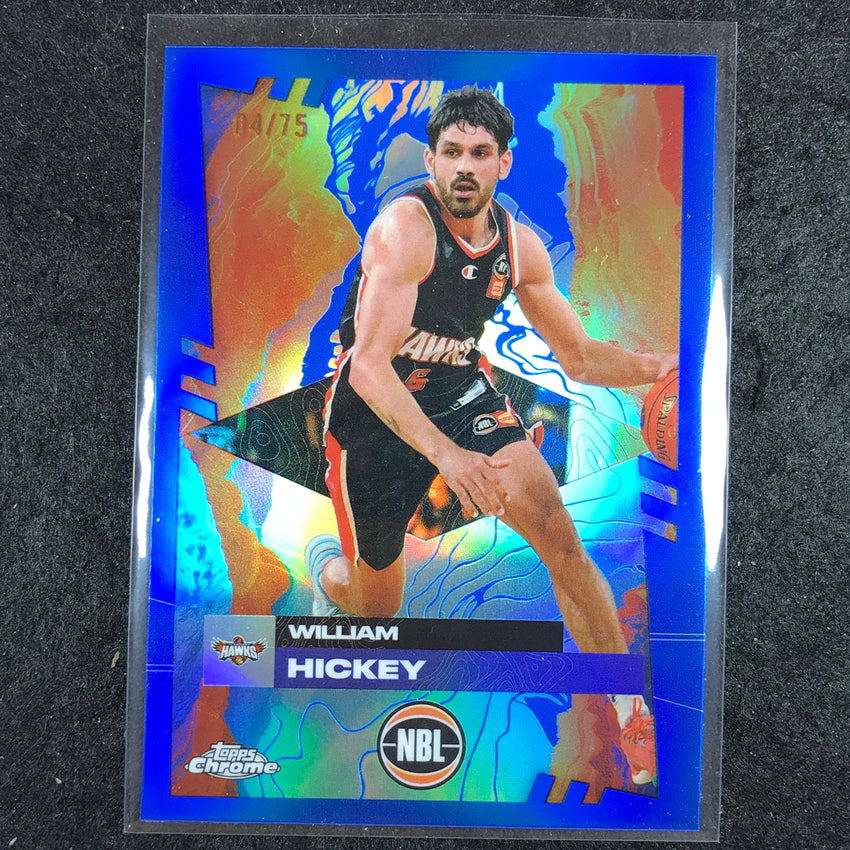 2024-25 Topps Chrome NBL WILLIAM HICKEY Base Blue 4/75 #40