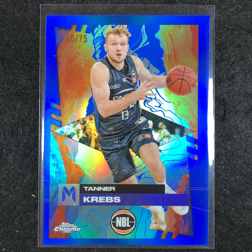 2024-25 Topps Chrome NBL TANNER KREBS Base Blue 20/75 #47