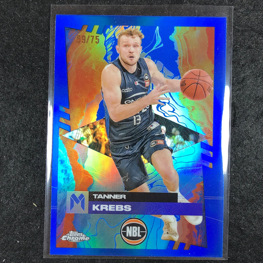 2024-25 Topps Chrome NBL TANNER KREBS Base Blue 59/75 #47