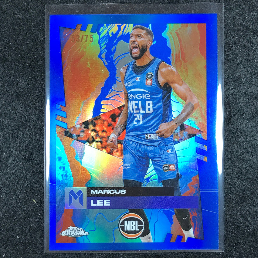 2024-25 Topps Chrome NBL MARCUS LEE Base Blue 53/75 #48