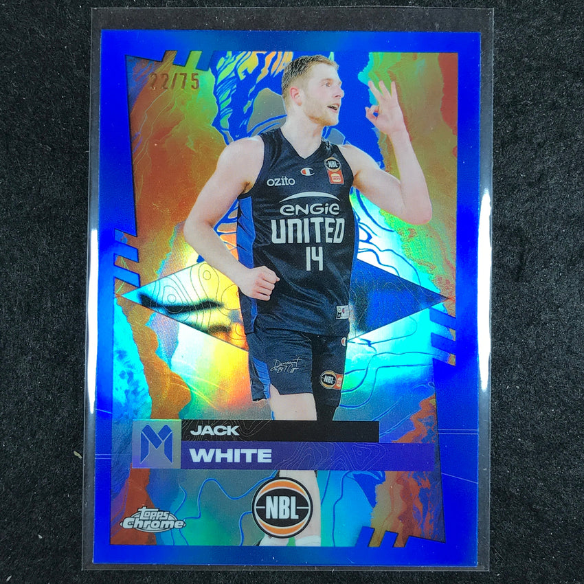 2024-25 Topps Chrome NBL JACK WHITE Base Blue 22/75 #50
