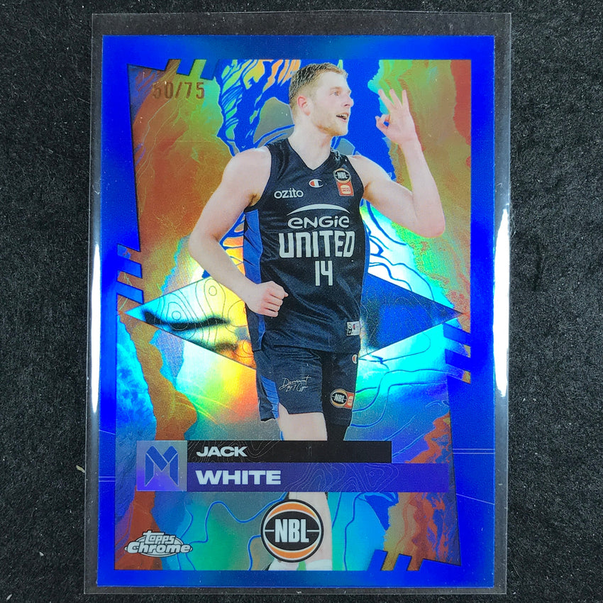 2024-25 Topps Chrome NBL JACK WHITE Base Blue 50/75 #50