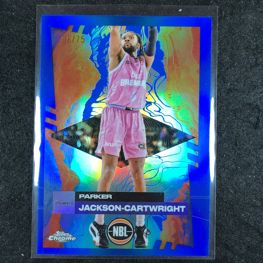2024-25 Topps Chrome NBL PARKER JACKSON-CARTWRIGHT Base Blue 6/75 #52