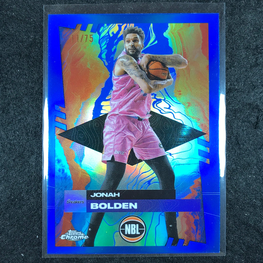 2024-25 Topps Chrome NBL JONAH BOLDEN Base Blue 11/75 #54