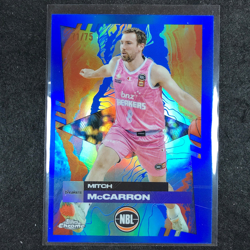 2024-25 Topps Chrome NBL MITCH MCCARRON Base Blue 71/75 #55