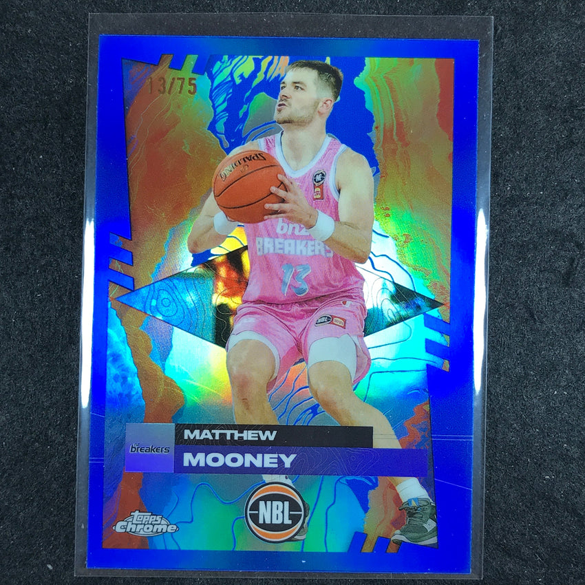 2024-25 Topps Chrome NBL MATTHEW MOONEY Base Blue 13/75 #59