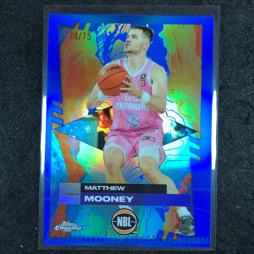 2024-25 Topps Chrome NBL MATTHEW MOONEY Base Blue 74/75 #59