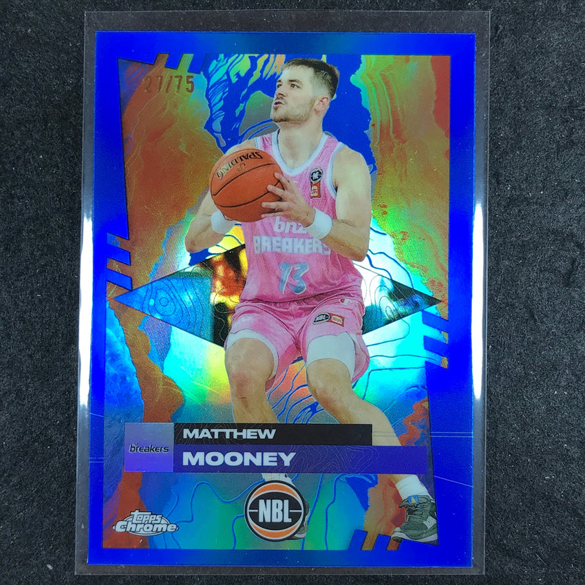 2024-25 Topps Chrome NBL MATTHEW MOONEY Base Blue 27/75 #59