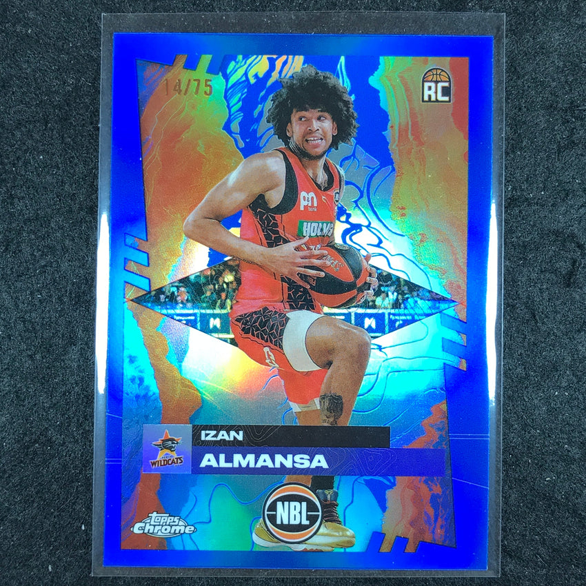 2024-25 Topps Chrome NBL IZAN ALMANSA Rookie Base Blue 14/75 #61