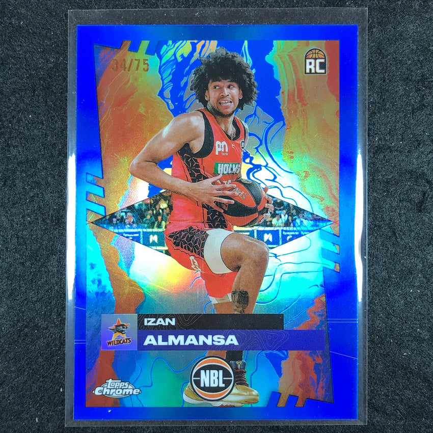 2024-25 Topps Chrome NBL IZAN ALMANSA Rookie Base Blue 34/75 #61
