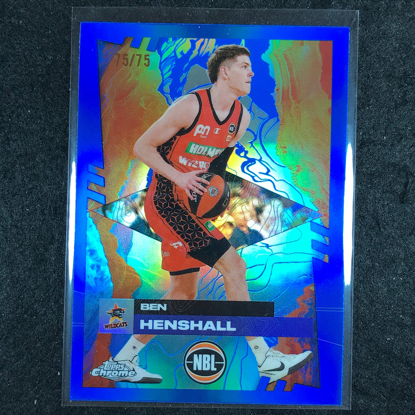 2024-25 Topps Chrome NBL BEN HENSHALL Base Blue 75/75 #69