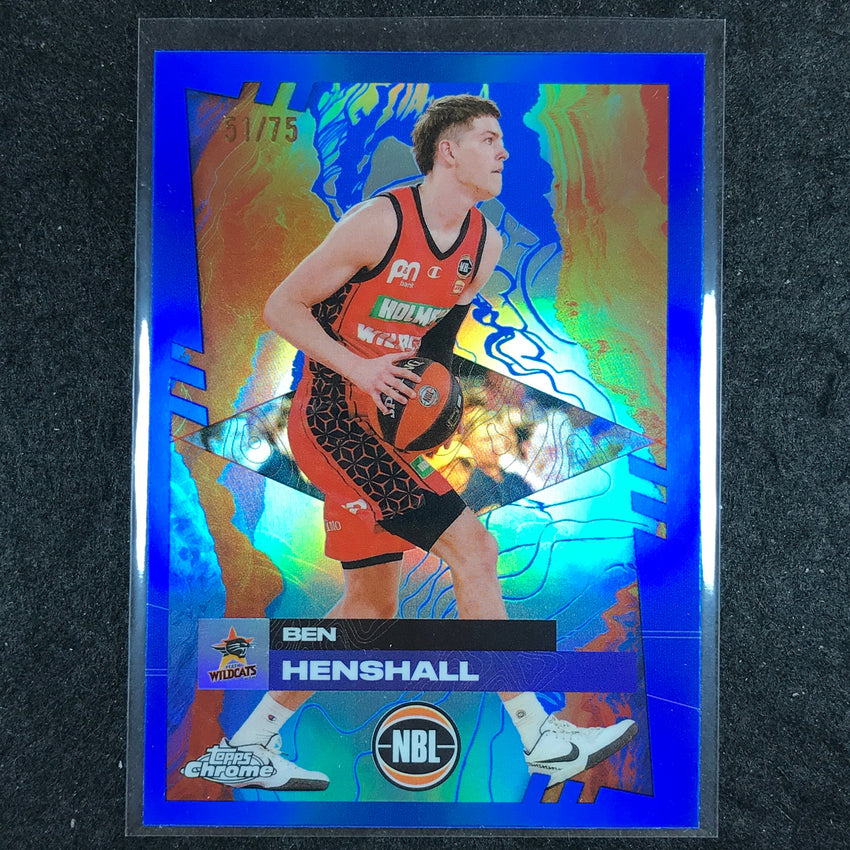 2024-25 Topps Chrome NBL BEN HENSHALL Base Blue 51/75 #69