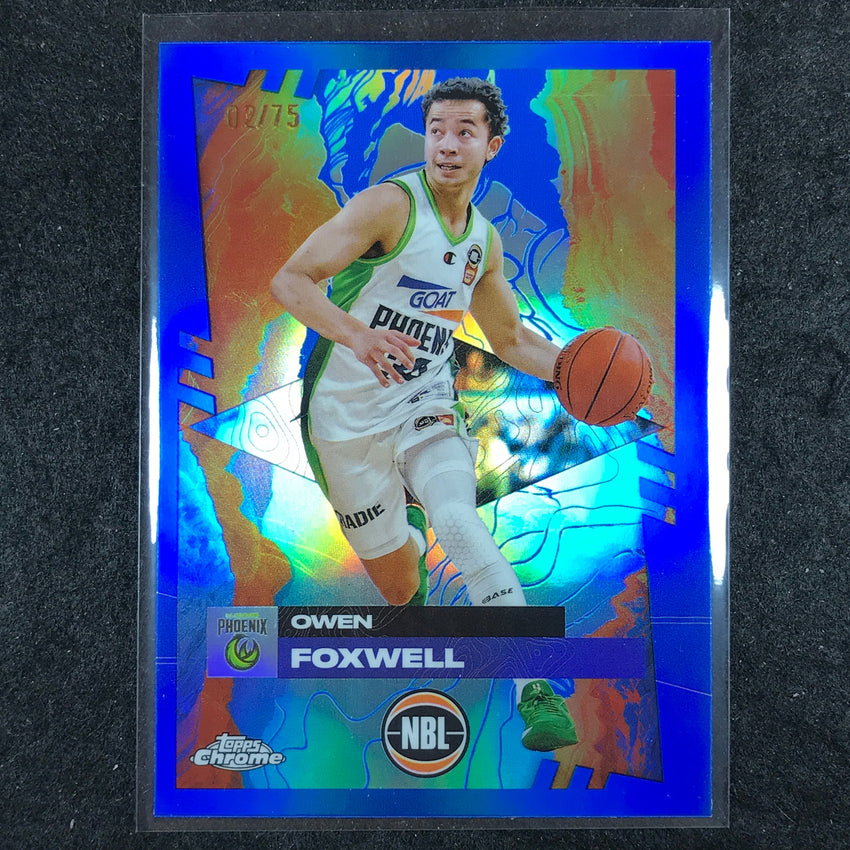 2024-25 Topps Chrome NBL OWEN FOXWELL Base Blue 2/75 #73