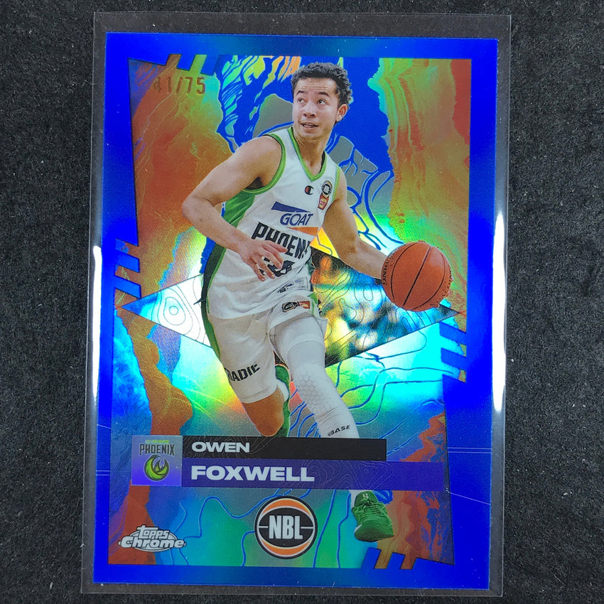 2024-25 Topps Chrome NBL OWEN FOXWELL Base Blue 41/75 #73