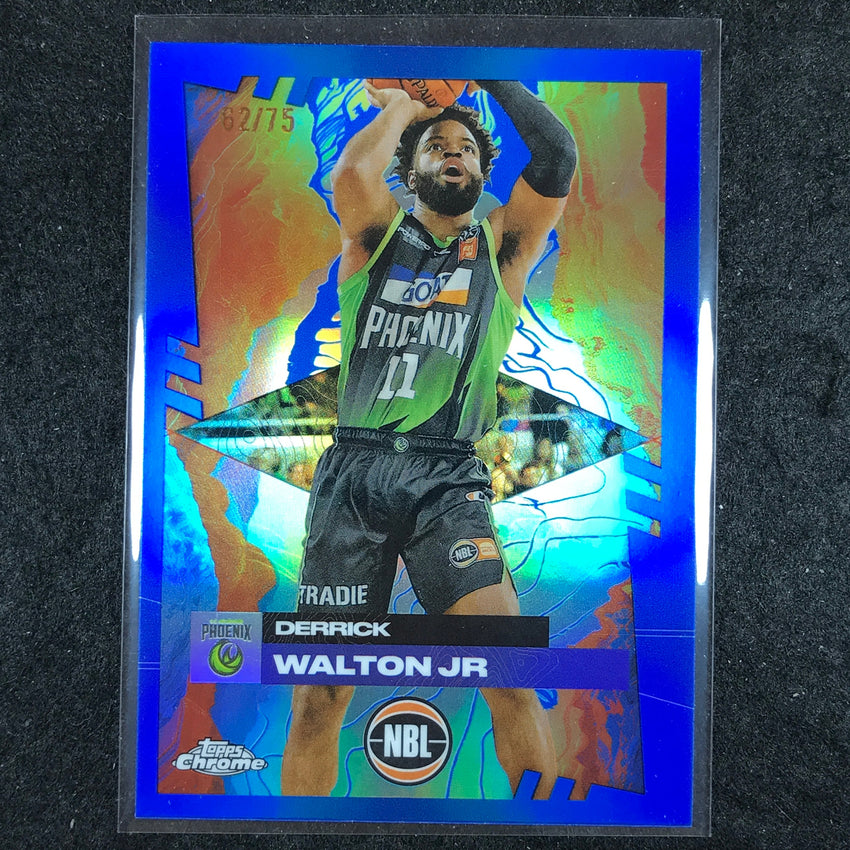 2024-25 Topps Chrome NBL DERRICK WALTON JR. Base Blue 62/75 #75