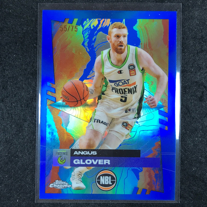 2024-25 Topps Chrome NBL ANGUS GLOVER Base Blue 55/75 #78