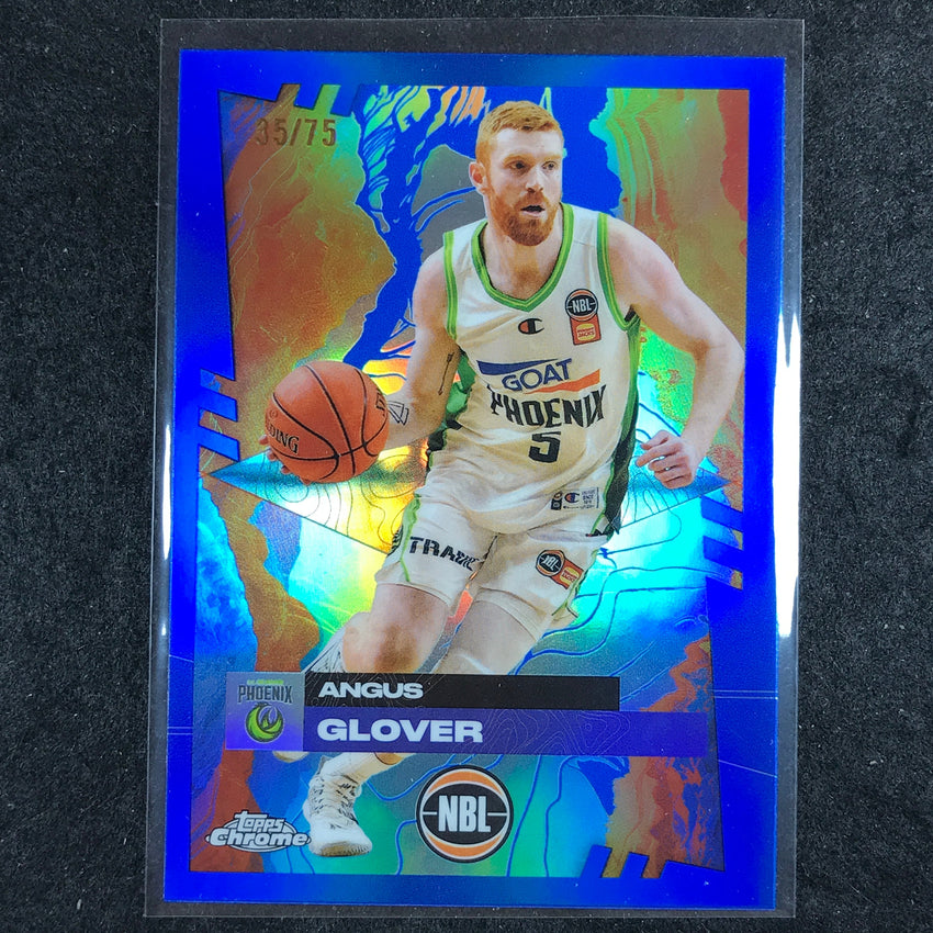 2024-25 Topps Chrome NBL ANGUS GLOVER Base Blue 35/75 #78
