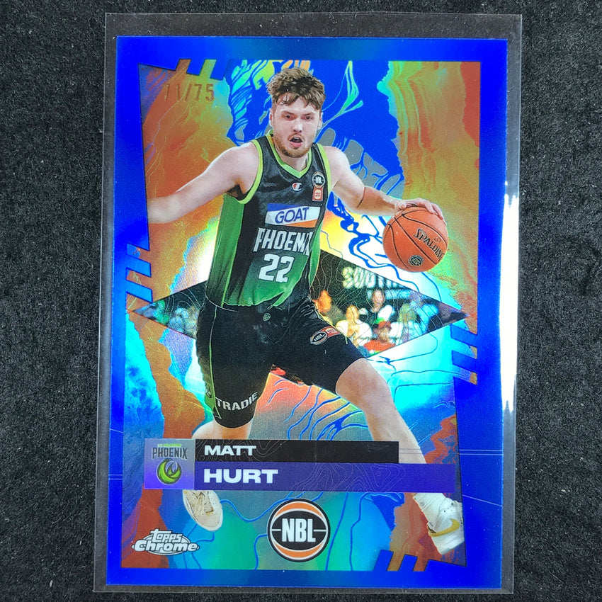 2024-25 Topps Chrome NBL MATT HURT Base Blue 71/75 #79