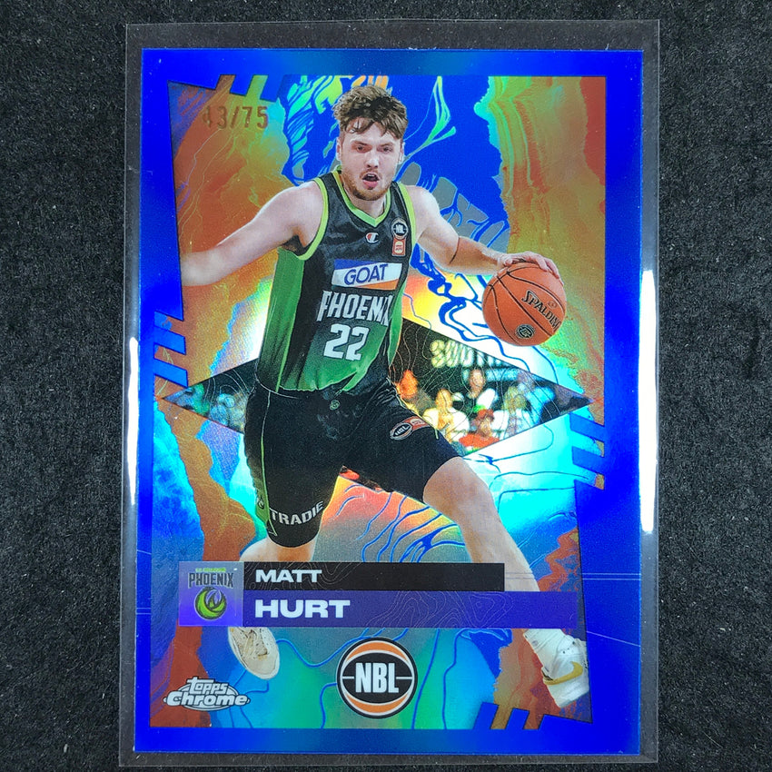 2024-25 Topps Chrome NBL MATT HURT Base Blue 43/75 #79