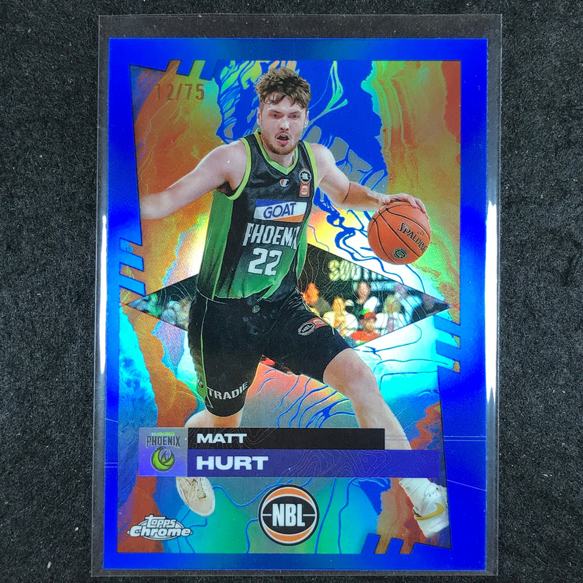 2024-25 Topps Chrome NBL MATT HURT Base Blue 12/75 #79