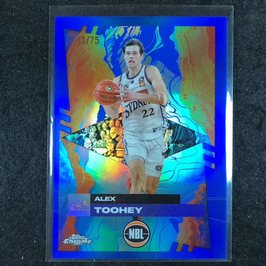 2024-25 Topps Chrome NBL ALEX TOOHEY Base Blue 43/75 #81