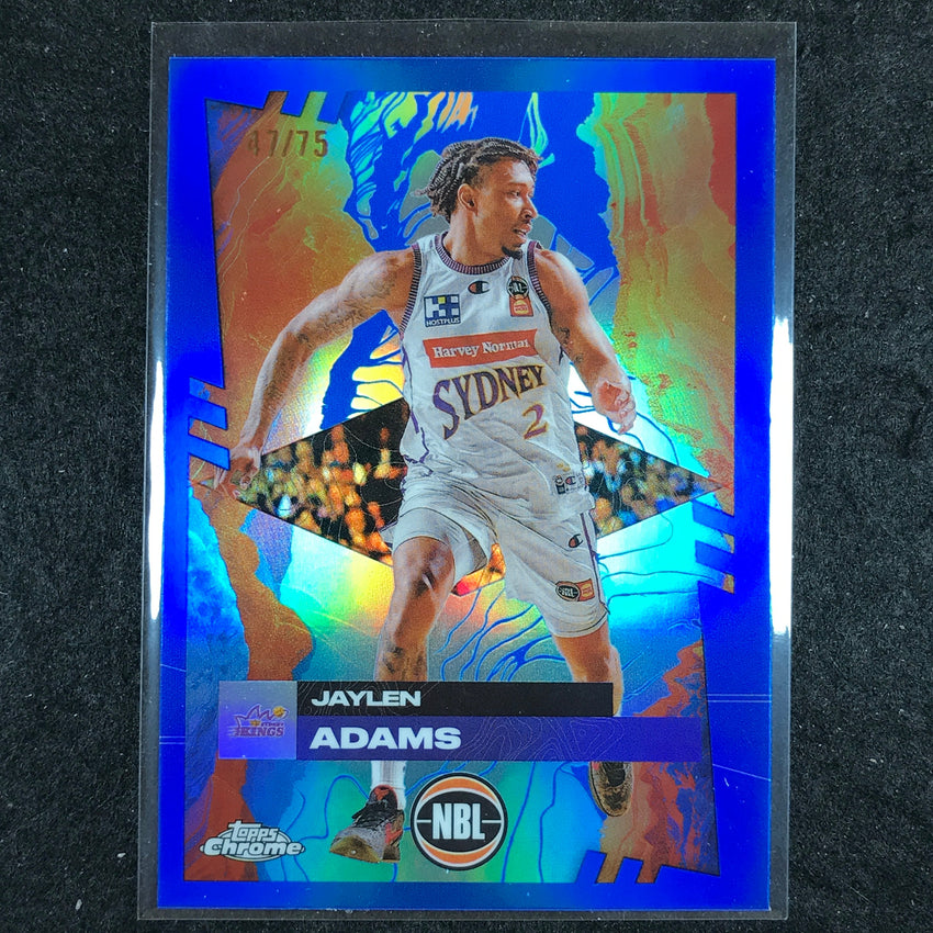2024-25 Topps Chrome NBL JAYLEN ADAMS Base Blue 47/75 #82