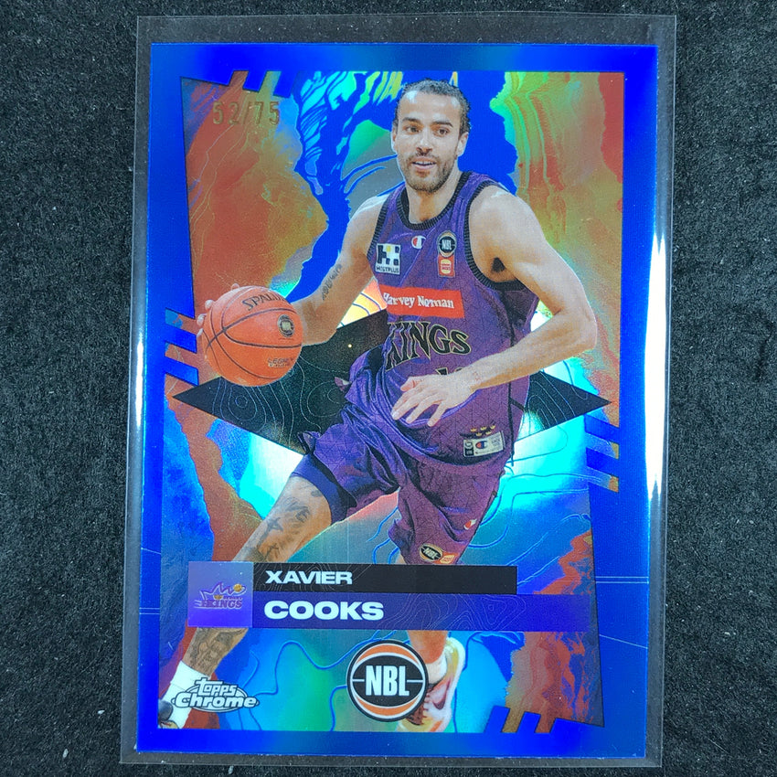 2024-25 Topps Chrome NBL XAVIER COOKS Base Blue 52/75 #84
