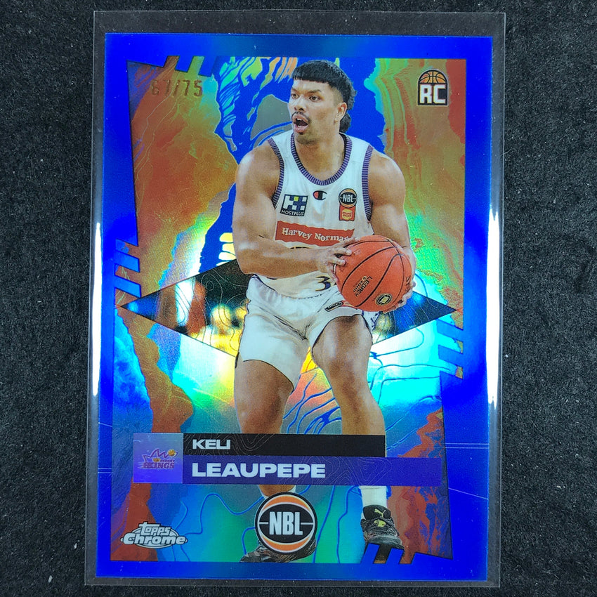 2024-25 Topps Chrome NBL KELI LEAUPEPE Rookie Base Blue 67/75 #87
