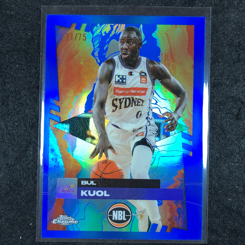 2024-25 Topps Chrome NBL BUL KUOL Base Blue 21/75 #89
