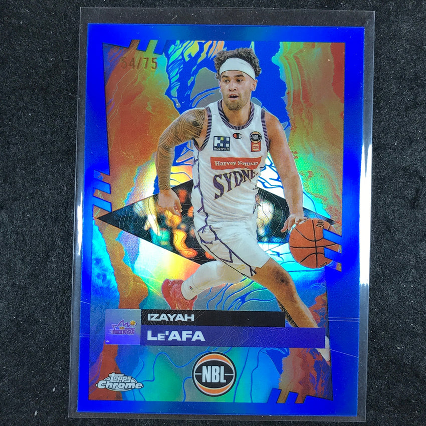 2024-25 Topps Chrome NBL IZAYAH LE'AFA Base Blue 54/75 #90