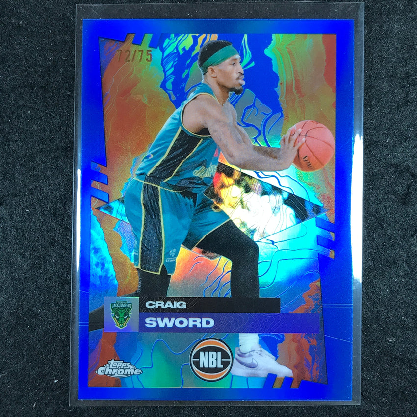 2024-25 Topps Chrome NBL CRAIG SWORD Base Blue 72/75 #93