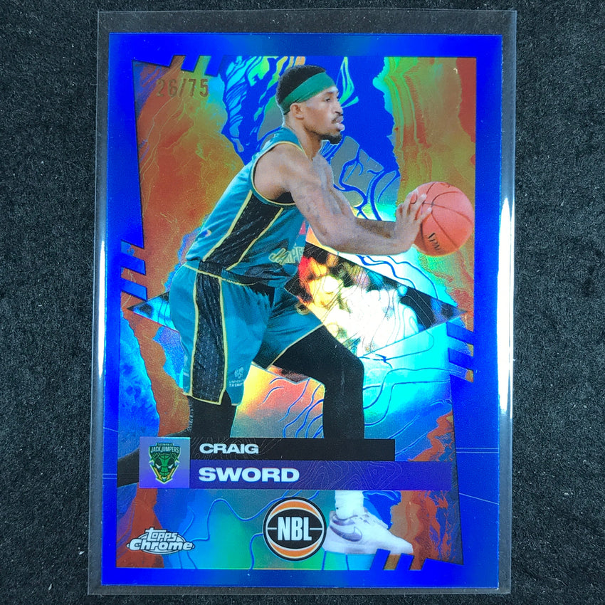 2024-25 Topps Chrome NBL CRAIG SWORD Base Blue 26/75 #93