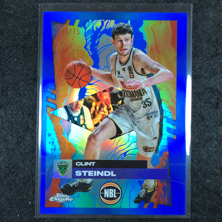 2024-25 Topps Chrome NBL CLINT STEINDL Base Blue 43/75 #95